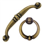 round pull old bronze furniture handle n1